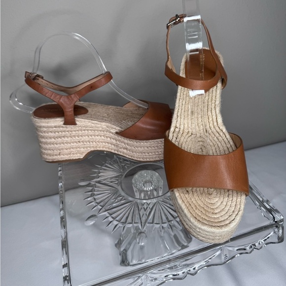 ANTONIO MELANI Shoes - Antonio Melanie Platform Sandals Woman’s Size 8 Brown Leather Wedge
